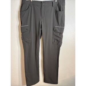 Duluth Flex Fire Hose Relaxed Leg Cargo Work Pants Women's Size 14 X 31 Gray